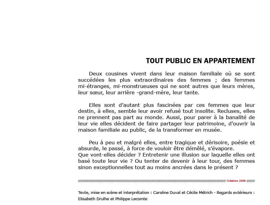 Elles pensaient que... - Cie Voix Public - Compagnie de Théâtre Professionnelle - Carros/Alpes-Maritimes/France