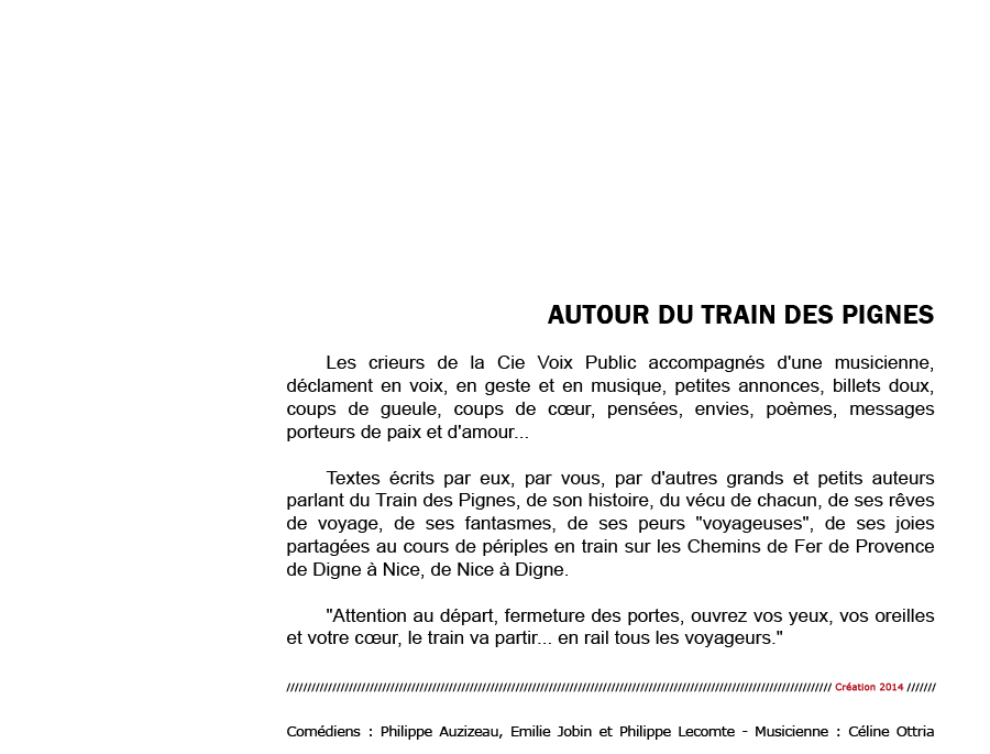 Aséta - Cie Voix Public - Compagnie de Théâtre Professionnelle - Carros/Alpes-Maritimes/France