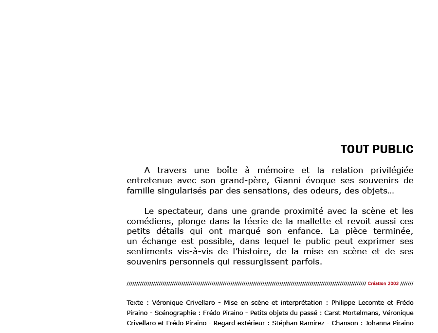 Oh Bépina - Cie Voix Public - Compagnie de Théâtre Professionnelle - Carros/Alpes-Maritimes/France